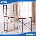 Commercial furniture metal and wood table with shelf